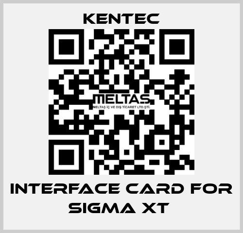 Interface Card For Sigma XT  Kentec