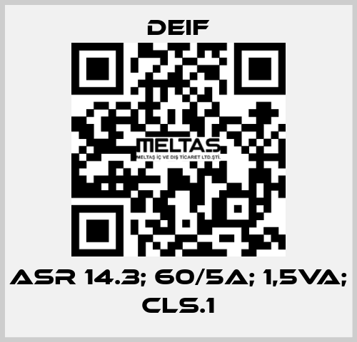 ASR 14.3; 60/5A; 1,5VA; CLS.1 Deif