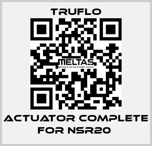 Actuator Complete For NSR20  TRUFLO