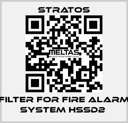 FILTER FOR FIRE ALARM SYSTEM HSSD2  Stratos