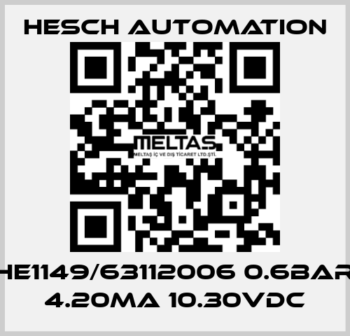 HE1149/63112006 0.6BAR 4.20MA 10.30VDC Hesch Automation