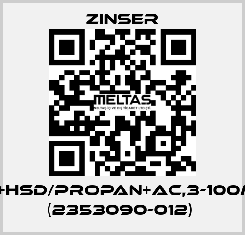 BD+HSD/Propan+AC,3-100mm (2353090-012)  Zinser