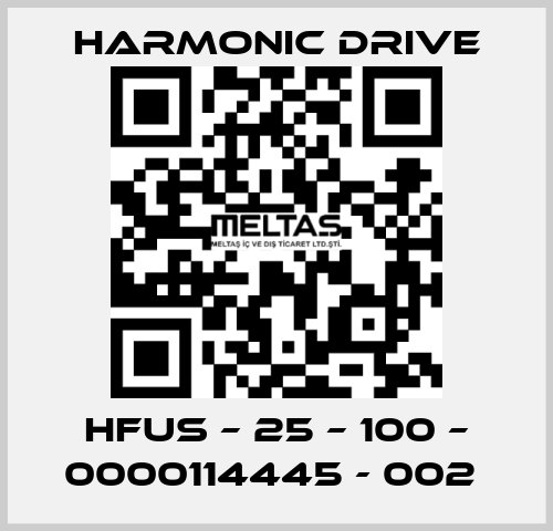 HFUS – 25 – 100 – 0000114445 - 002  Harmonic Drive