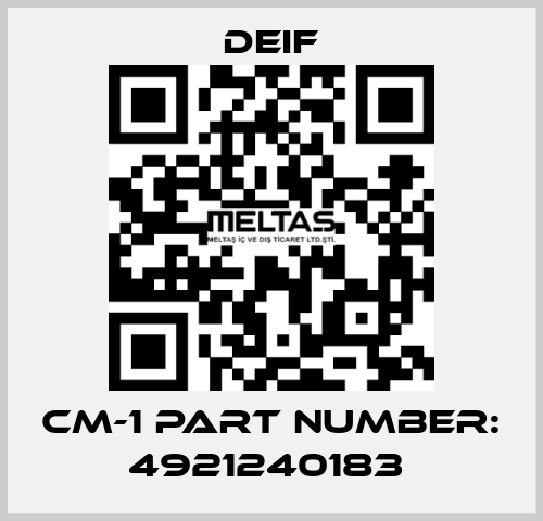 CM-1 part number: 4921240183  Deif