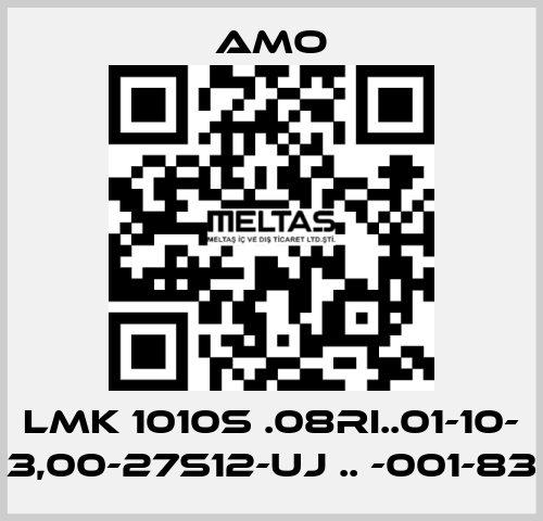 LMK 1010S .08RI..01-10- 3,00-27S12-UJ .. -001-83 Amo