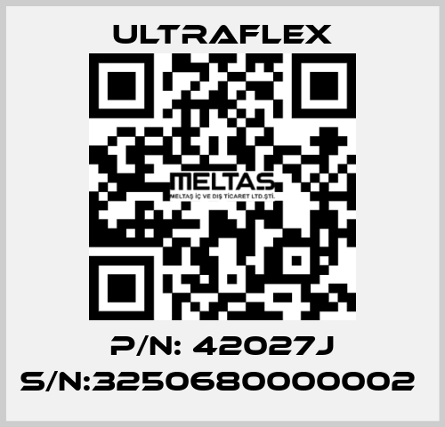 P/N: 42027J S/N:3250680000002  Ultraflex