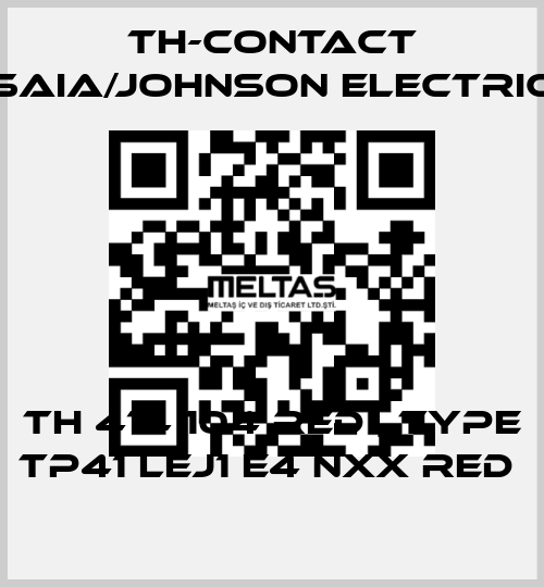 TH 414 104 RED , type TP41 LEJ1 E4 NXX RED  TH-Contact (Saia/Johnson Electric)