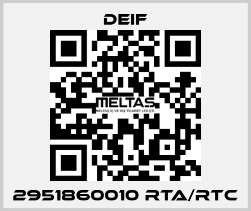 2951860010 RTA/RTC Deif