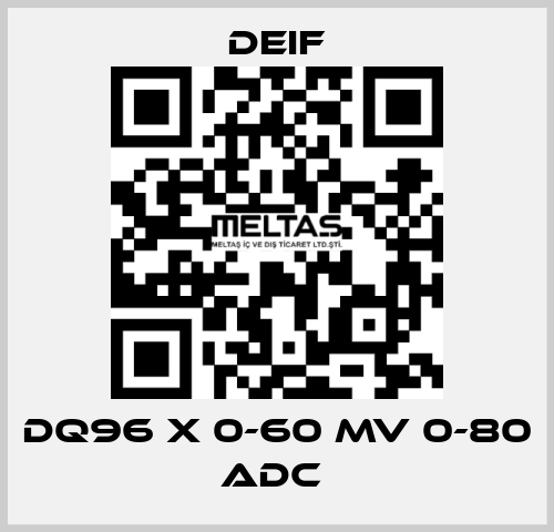 DQ96 X 0-60 MV 0-80 ADC  Deif