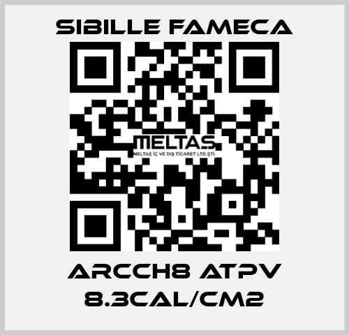 ARCCH8 ATPV 8.3CAL/CM2 Sibille Fameca