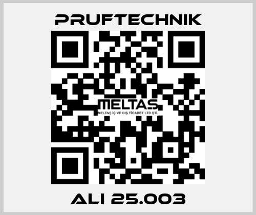 ALI 25.003 Pruftechnik