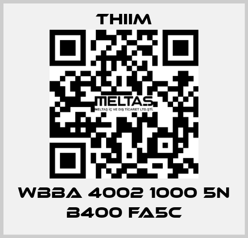 WBBA 4002 1000 5N B400 FA5C Thiim