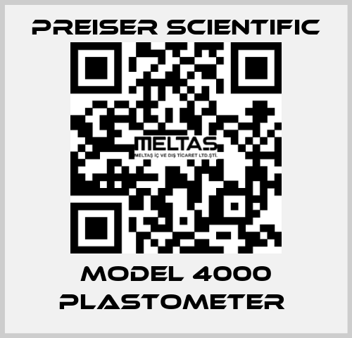 Model 4000 Plastometer  Preiser Scientific