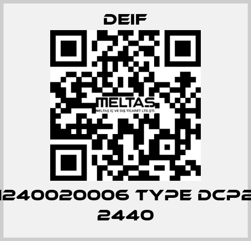 1240020006 Type DCP2 2440 Deif