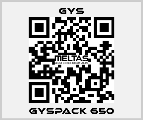 Gyspack 650 GYS