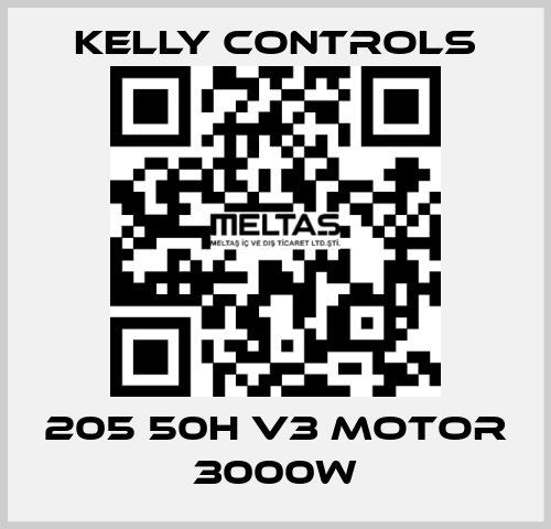 205 50H V3 Motor 3000W Kelly Controls