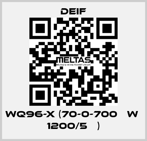 WQ96-x (70-0-700 кW  1200/5А ) Deif