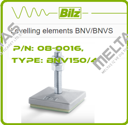 P/N: 08-0016, Type: BNV150/4 Bilz Vibration Technology