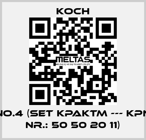 No.4 (Set KPAKTM --- KPN Nr.: 50 50 20 11) KOCH