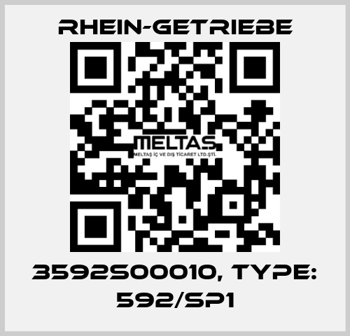 3592S00010, Type: 592/Sp1 Rhein-Getriebe