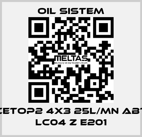 Cetop2 4x3 25l/mn ABT LC04 Z E201 Oil Sistem