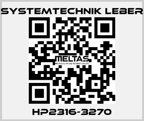 HP2316-3270 Systemtechnik LEBER