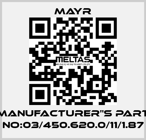 Manufacturer"s Part No:03/450.620.0/11/1.87 Mayr