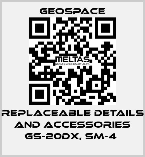 REPLACEABLE DETAILS AND ACCESSORIES GS-20DX, SM-4  GeoSpace