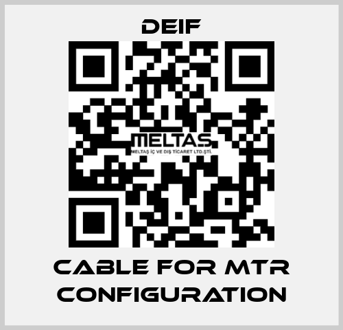 Cable for MTR configuration Deif