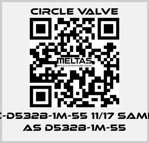 C-D532B-1M-55 11/17 same as D532B-1M-55 Circle Valve