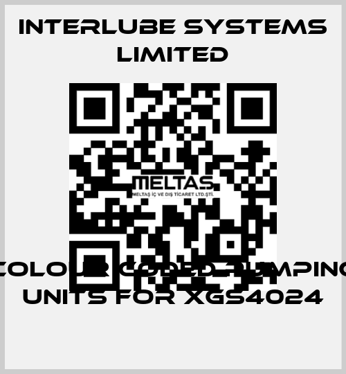 Colour coded pumping units for XGS4024 Interlube Systems Limited