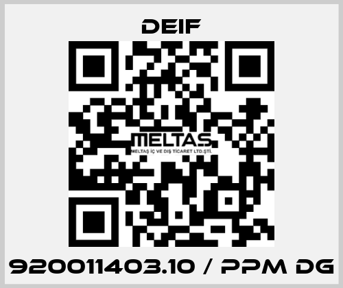 920011403.10 / PPM DG Deif