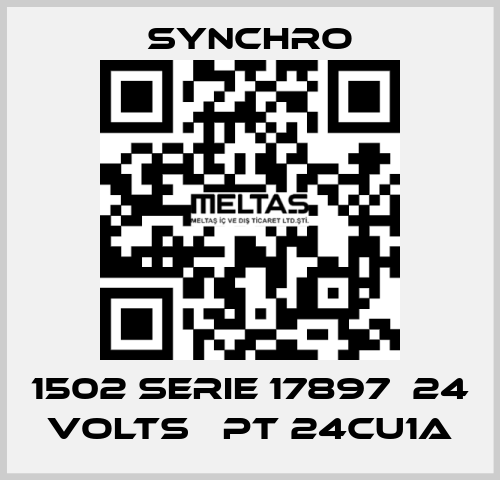 1502 SERIE 17897  24 VOLTS   PT 24CU1A SYNCHRO