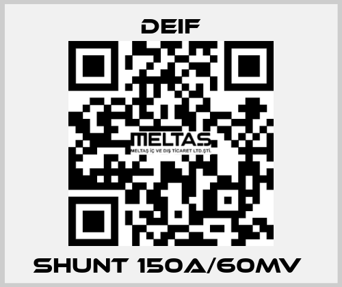 SHUNT 150A/60MV  Deif