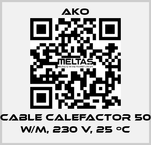 Cable calefactor 50 W/m, 230 V, 25 ºC AKO