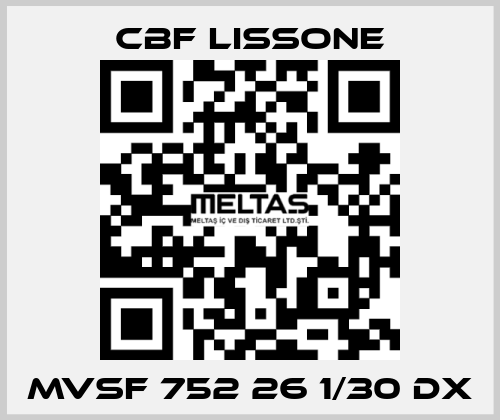 MVSF 752 26 1/30 DX CBF LISSONE