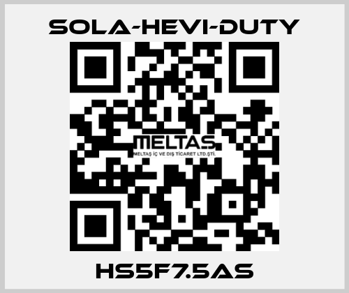 HS5F7.5AS Sola-Hevi-Duty