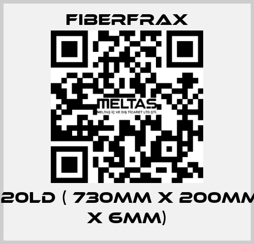 120LD ( 730mm x 200mm x 6mm) Fiberfrax