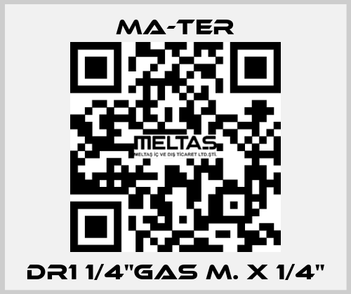 DR1 1/4"gas M. x 1/4" MA-TER