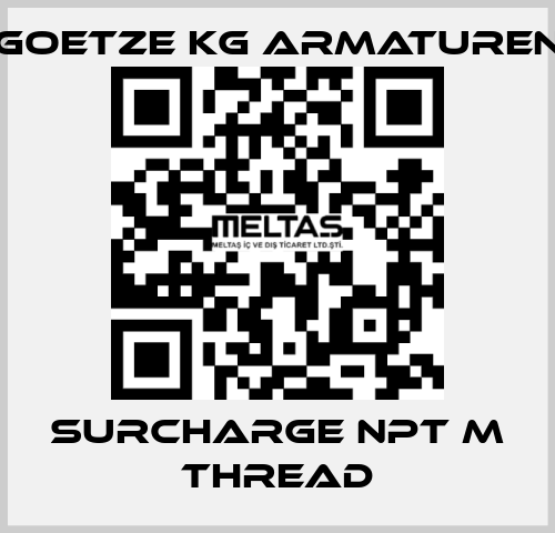 surcharge NPT m thread Goetze KG Armaturen