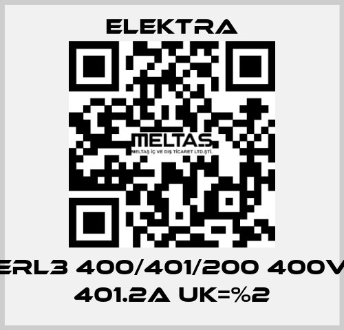 ERL3 400/401/200 400V 401.2A Uk=%2 ELEKTRA