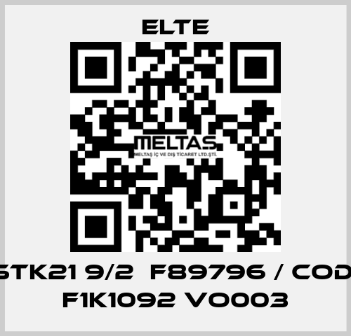 STK21 9/2  F89796 / cod: F1K1092 VO003 Elte