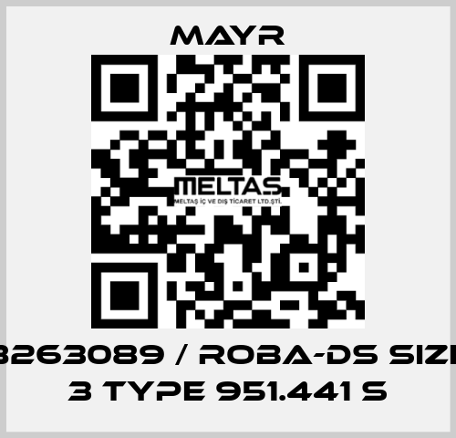 8263089 / ROBA-DS Size 3 Type 951.441 S Mayr