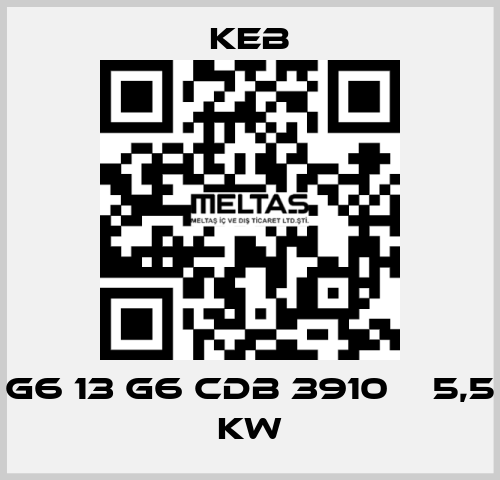 G6 13 G6 CDB 3910 В 5,5 kW KEB