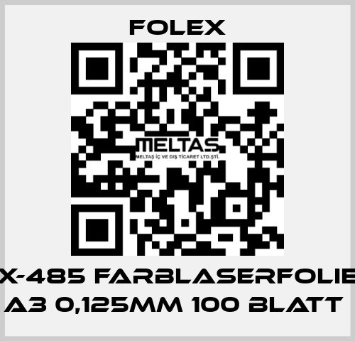 X-485 FARBLASERFOLIE A3 0,125MM 100 BLATT  Folex