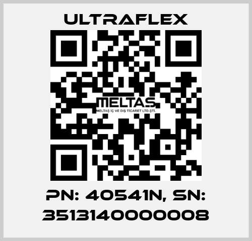 pn: 40541N, sn: 3513140000008 Ultraflex