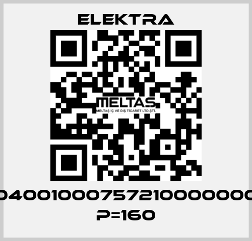 04001000757210000000 P=160 ELEKTRA