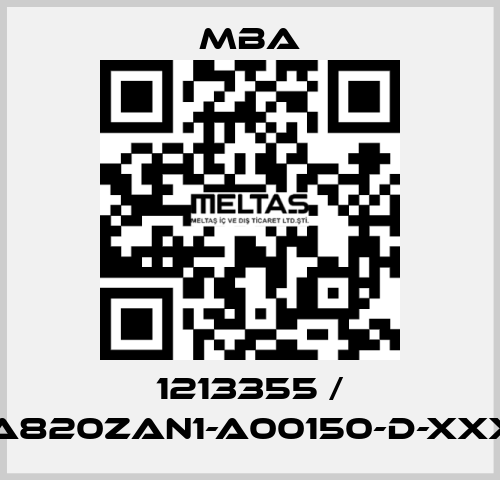 1213355 / MBA820ZAN1-A00150-D-XXXXX MBA