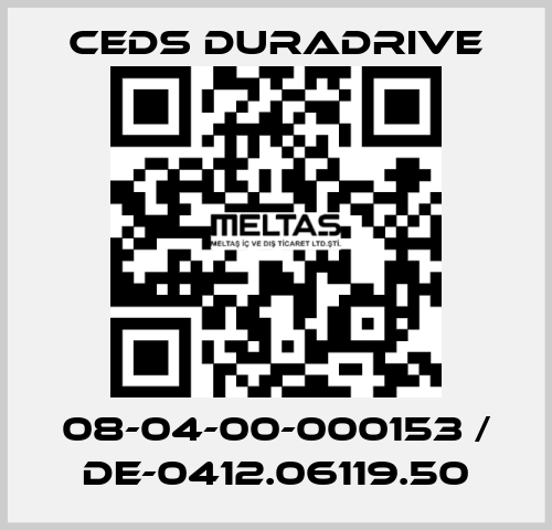 08-04-00-000153 / DE-0412.06119.50 Ceds Duradrive