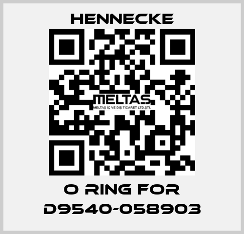 O Ring for D9540-058903 Hennecke